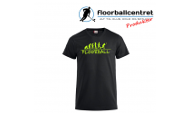 Floorballcentret T-shirt - Floorball Evolution - Sort / Neongul