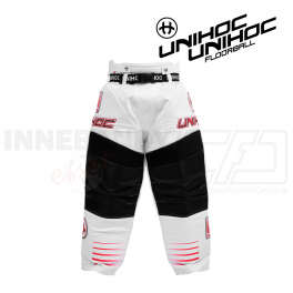 Unihoc Målmandsbukser Inferno - white/neon red