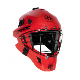 Unihoc Inferno 44 Målmandshjelm (Round cage) - red