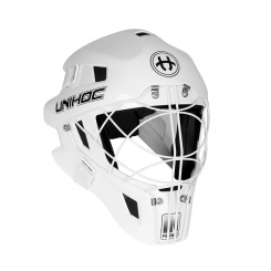 Unihoc Inferno 66 Målmandshjelm (Cat-eye cage)  - white