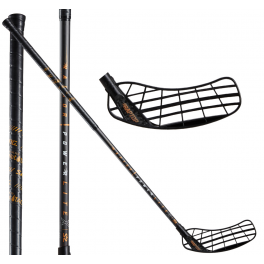 Salming Raptor Powerlite X 27 black raw / gold - Floorballstav