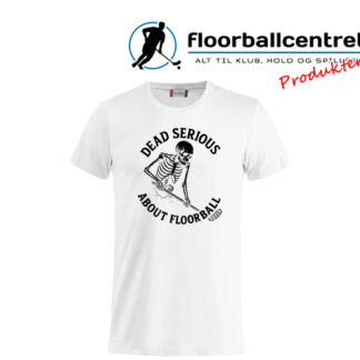 Floorballcentret T-shirt - Dead Serious About Floorball - hvid