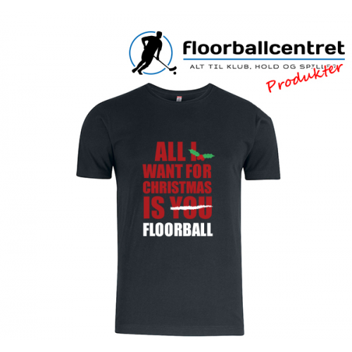 Floorballcentret T-shirt - All i want for Christmas - Bomuld