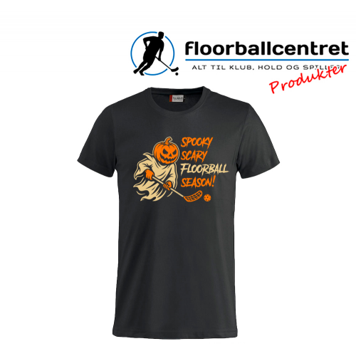 Floorballcentret T-shirt - Spooky Scary Floorball Season - sort