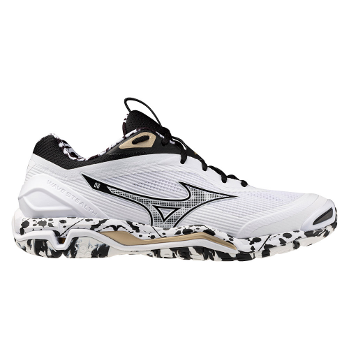 Mizuno Wave Stealth 6 Herre white/black/gold