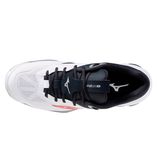 Mizuno Wave Stealth 6 Herre white/salsa/black - Billede 3
