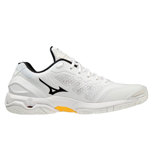 Mizuno Wave Stealth V Herre white/black/lemon chrome - Billede 2