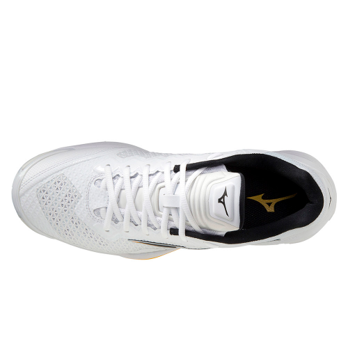 Mizuno Wave Stealth V Herre white/black/lemon chrome - Billede 3