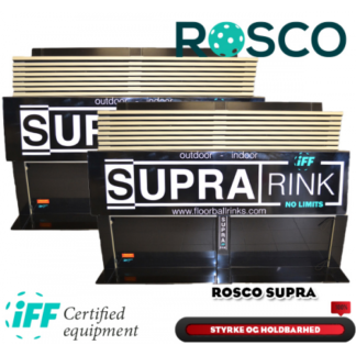 Rosco Floorball Bander - SUPRA - Fullsize bane 20x40 meter, sort - IFF Godkendte