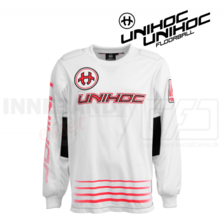 Unihoc Inferno Målmandstrøje - white/neon red