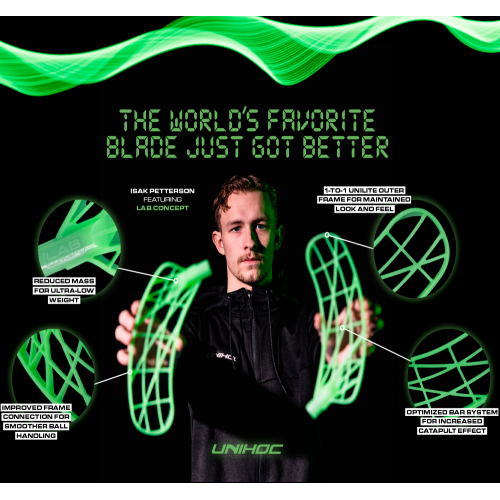 Unihoc Lab Concept 26 ice green - Floorballstav - Billede 3
